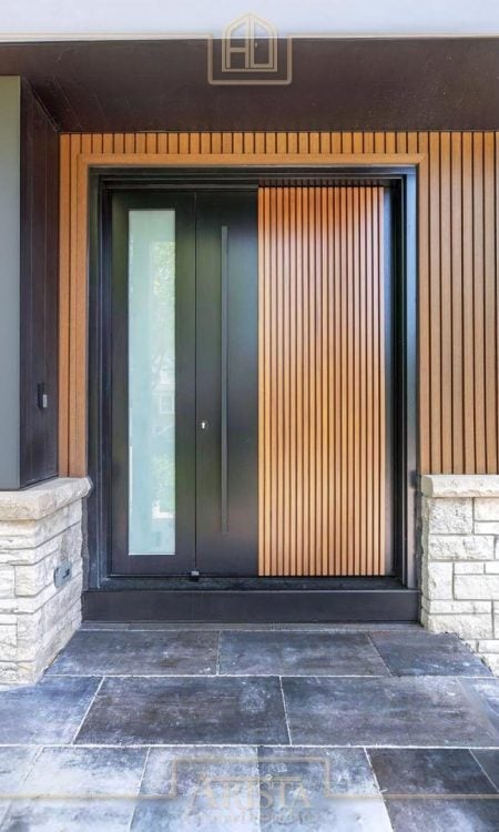 Arista Single Exterior Door with Sidelight B1935 (Pivot)