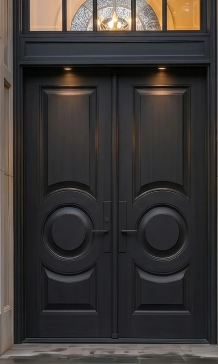 Arista C2324 Double Exterior Door – Custom Shaker Mahogany Entry Door