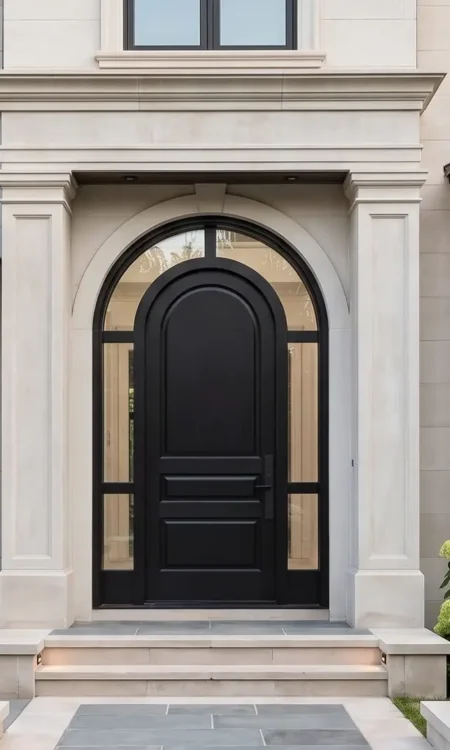 Arista B2104 Traditional Sapele Mahogany Single Exterior Door with Sidelights
